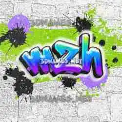 mzh in Graffiti Grunge style - 3D name wallpaper