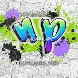 n p in Graffiti Grunge style - 3D name wallpaper