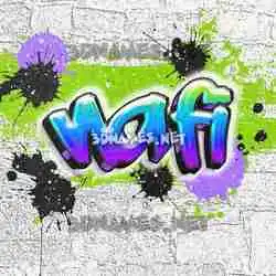 nafi in Graffiti Grunge style - 3D name wallpaper