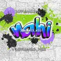 nahi in Graffiti Grunge style - 3D name wallpaper