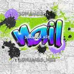 nail in Graffiti Grunge style - 3D name wallpaper