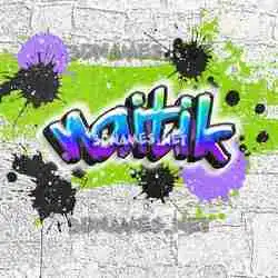 naitik in Graffiti Grunge style - 3D name wallpaper