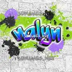 nalyn in Graffiti Grunge style - 3D name wallpaper