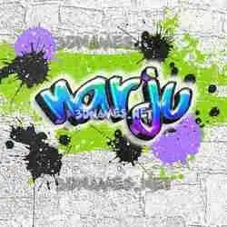 narju in Graffiti Grunge style - 3D name wallpaper