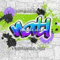natl in Graffiti Grunge style - 3D name wallpaper