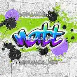 natt in Graffiti Grunge style - 3D name wallpaper