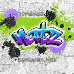 natz in Graffiti Grunge style - 3D name wallpaper