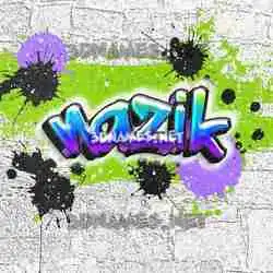 nazik in Graffiti Grunge style - 3D name wallpaper