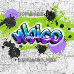 nbico in Graffiti Grunge style - 3D name wallpaper