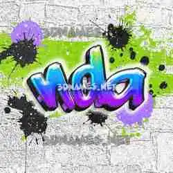 nda in Graffiti Grunge style - 3D name wallpaper
