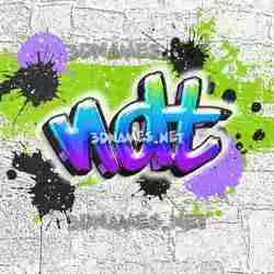 ndt in Graffiti Grunge style - 3D name wallpaper