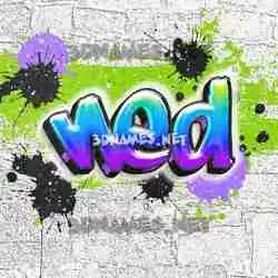ned in Graffiti Grunge style - 3D name wallpaper