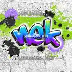 nek in Graffiti Grunge style - 3D name wallpaper