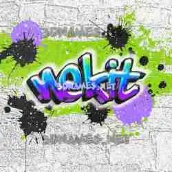 nekit in Graffiti Grunge style - 3D name wallpaper