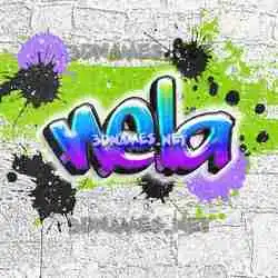 nela in Graffiti Grunge style - 3D name wallpaper