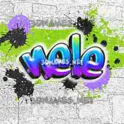 nele in Graffiti Grunge style - 3D name wallpaper