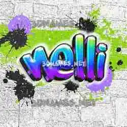 nelli in Graffiti Grunge style - 3D name wallpaper