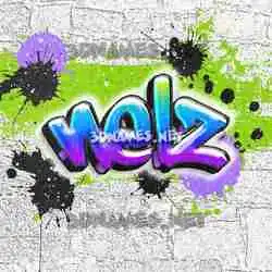 nelz in Graffiti Grunge style - 3D name wallpaper