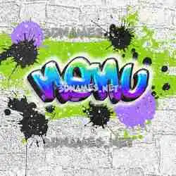 nenu in Graffiti Grunge style - 3D name wallpaper