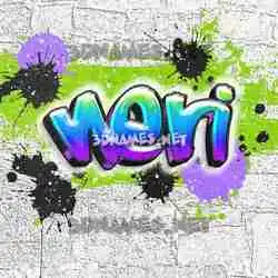 neri in Graffiti Grunge style - 3D name wallpaper