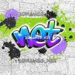 net in Graffiti Grunge style - 3D name wallpaper