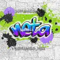 neta in Graffiti Grunge style - 3D name wallpaper