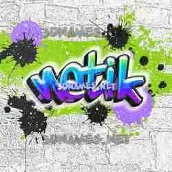 netik in Graffiti Grunge style - 3D name wallpaper