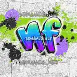 nf in Graffiti Grunge style - 3D name wallpaper