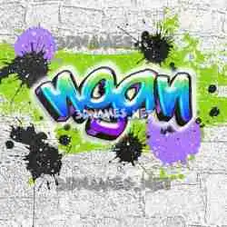 ngan in Graffiti Grunge style - 3D name wallpaper