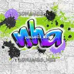nha in Graffiti Grunge style - 3D name wallpaper