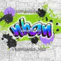 nhan in Graffiti Grunge style - 3D name wallpaper