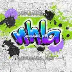 nhla in Graffiti Grunge style - 3D name wallpaper