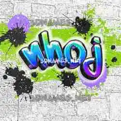 nhoj in Graffiti Grunge style - 3D name wallpaper
