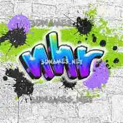 nhr in Graffiti Grunge style - 3D name wallpaper