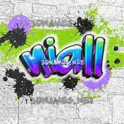 niall in Graffiti Grunge style - 3D name wallpaper
