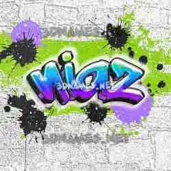 niaz in Graffiti Grunge style - 3D name wallpaper