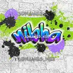 nibha in Graffiti Grunge style - 3D name wallpaper