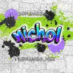 nichol in Graffiti Grunge style - 3D name wallpaper