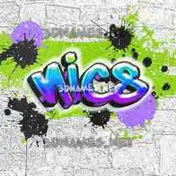 nics in Graffiti Grunge style - 3D name wallpaper