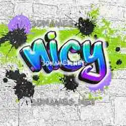 nicy in Graffiti Grunge style - 3D name wallpaper