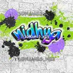 nidhya in Graffiti Grunge style - 3D name wallpaper