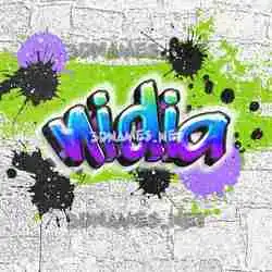 nidia in Graffiti Grunge style - 3D name wallpaper