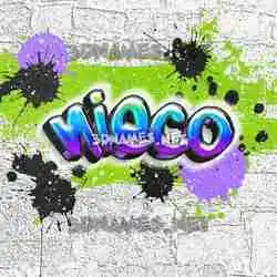 nieco in Graffiti Grunge style - 3D name wallpaper