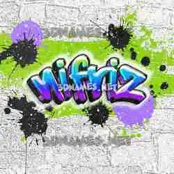 nifriz in Graffiti Grunge style - 3D name wallpaper