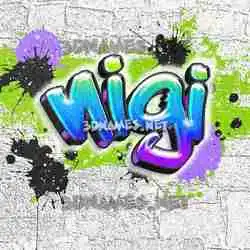 nigi in Graffiti Grunge style - 3D name wallpaper