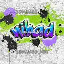 nihad in Graffiti Grunge style - 3D name wallpaper