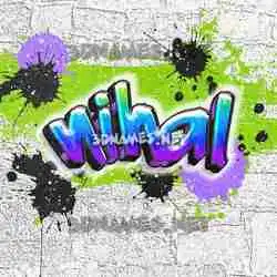 nihal in Graffiti Grunge style - 3D name wallpaper