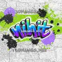 nihit in Graffiti Grunge style - 3D name wallpaper