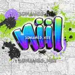 niil in Graffiti Grunge style - 3D name wallpaper