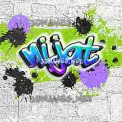 nijat in Graffiti Grunge style - 3D name wallpaper